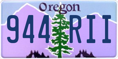 OR license plate 944RII