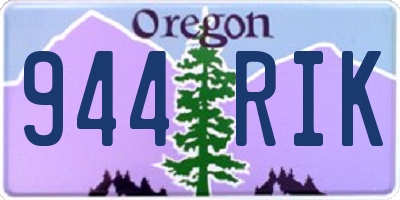 OR license plate 944RIK