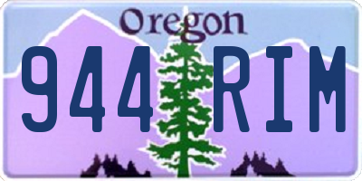 OR license plate 944RIM