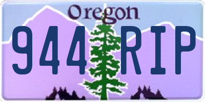 OR license plate 944RIP