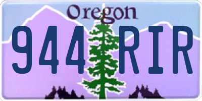 OR license plate 944RIR