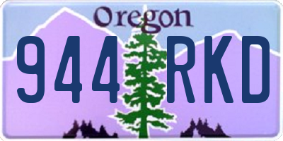 OR license plate 944RKD