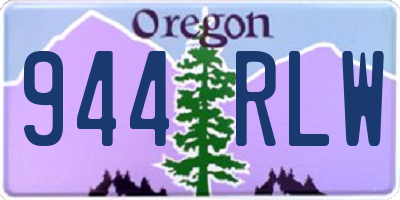 OR license plate 944RLW