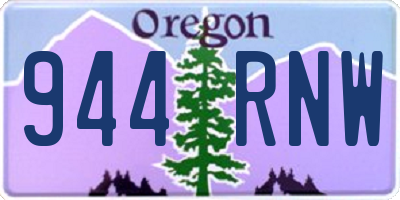 OR license plate 944RNW