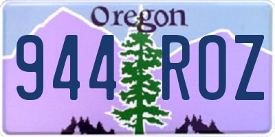 OR license plate 944ROZ