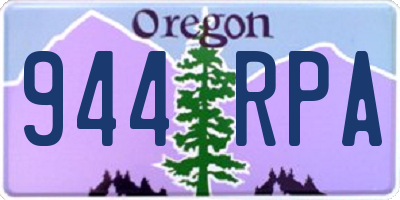 OR license plate 944RPA