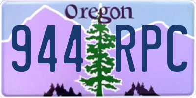 OR license plate 944RPC