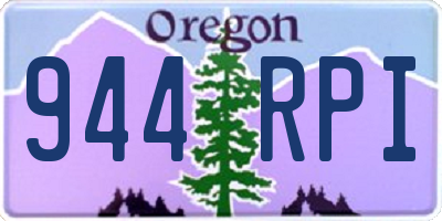 OR license plate 944RPI