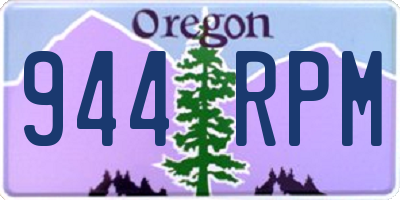 OR license plate 944RPM