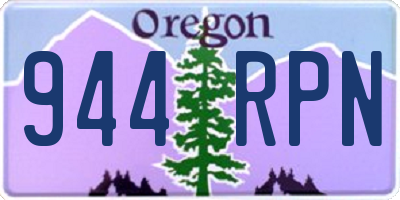 OR license plate 944RPN
