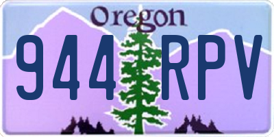 OR license plate 944RPV