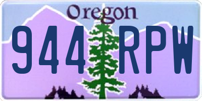 OR license plate 944RPW
