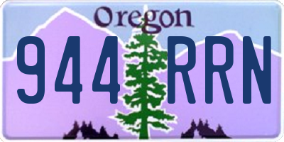 OR license plate 944RRN