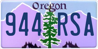 OR license plate 944RSA