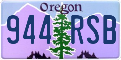 OR license plate 944RSB