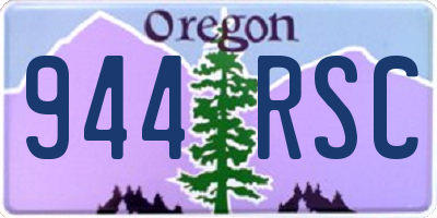 OR license plate 944RSC