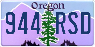 OR license plate 944RSD