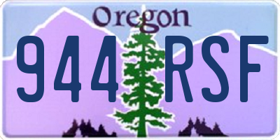 OR license plate 944RSF
