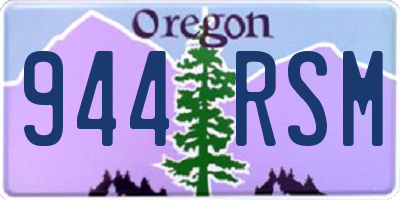 OR license plate 944RSM