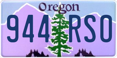 OR license plate 944RSO