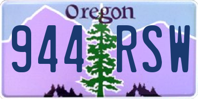 OR license plate 944RSW