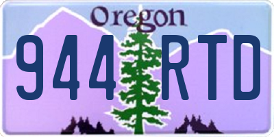 OR license plate 944RTD