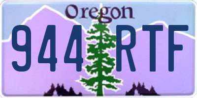 OR license plate 944RTF