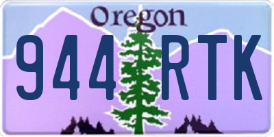 OR license plate 944RTK