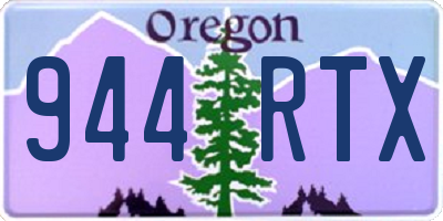 OR license plate 944RTX