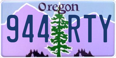 OR license plate 944RTY