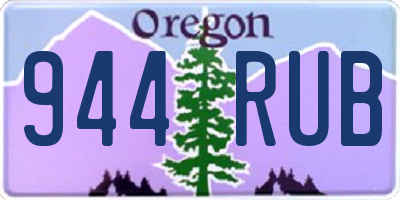 OR license plate 944RUB