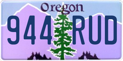 OR license plate 944RUD