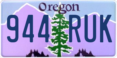 OR license plate 944RUK