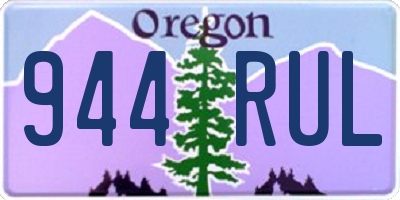OR license plate 944RUL