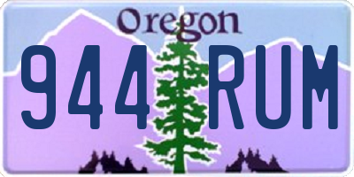 OR license plate 944RUM