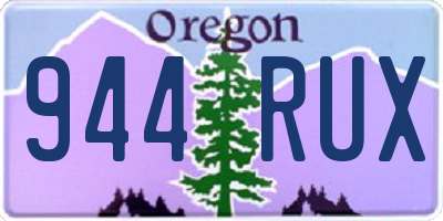 OR license plate 944RUX