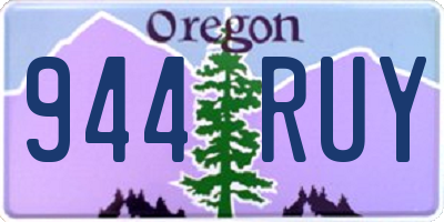 OR license plate 944RUY