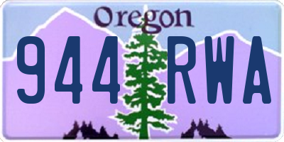 OR license plate 944RWA