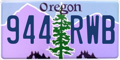 OR license plate 944RWB