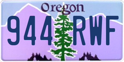 OR license plate 944RWF