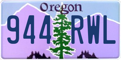 OR license plate 944RWL