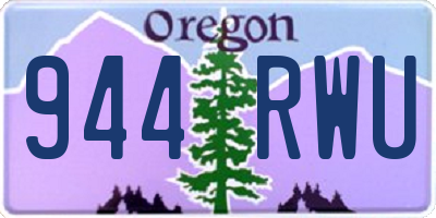 OR license plate 944RWU