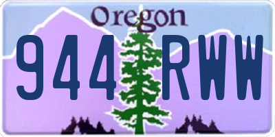 OR license plate 944RWW