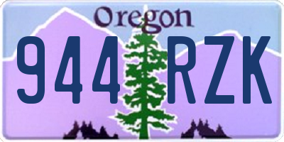 OR license plate 944RZK