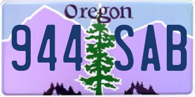 OR license plate 944SAB