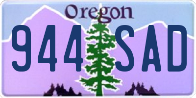 OR license plate 944SAD