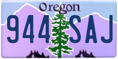 OR license plate 944SAJ