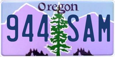 OR license plate 944SAM