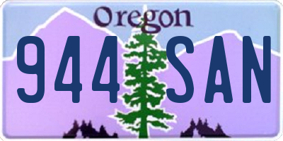 OR license plate 944SAN