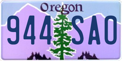 OR license plate 944SAO